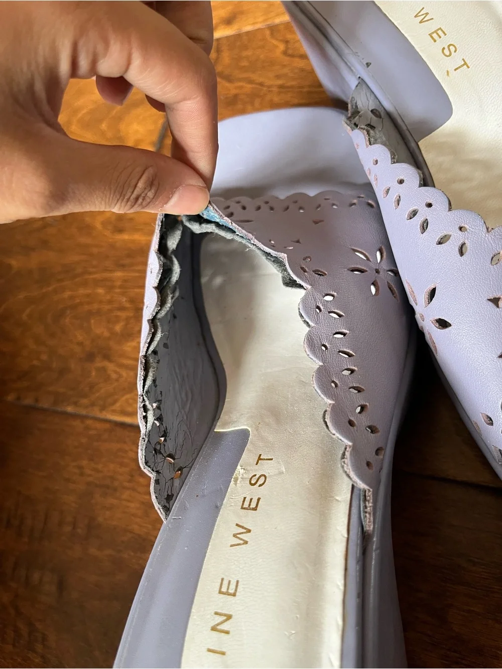 Nine West Lavender Wedge Sandals